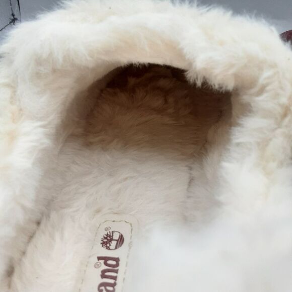 Timberland Skyla Bay Slip-on Women's 10M Red Burgundy Suede Faux Fur - Picture 7 of 14